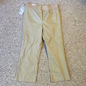 NWT Womens Old Navy Maternity Pants Size M Tan Khaki Stretch Lightweight Career